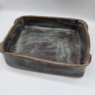 Brown/Cream Deep Square Dish