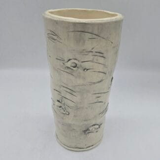 Cream Birch Tree Textured Vase