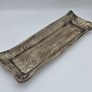Rustic Wood Textured Rectangular Deep Dish