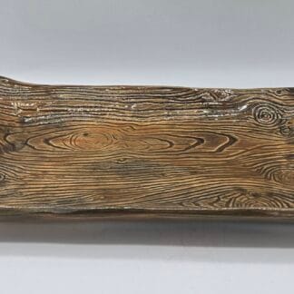 Wood Textured Deep Rectangle Platter