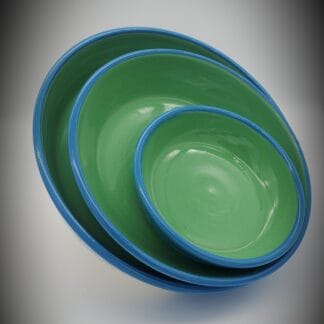 Green/Blue 3 Piece Dish Set