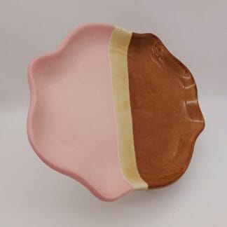 Pink/Cream/Brown Oval Platter