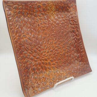 Brown Leaf Square Platter