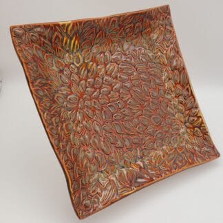 Brown Leaf Square Platter