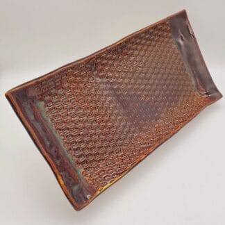 Brown Basket Texture Rectangle Platter