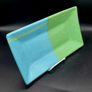 Blue/Green/Yellow Splash Rectangle Platter