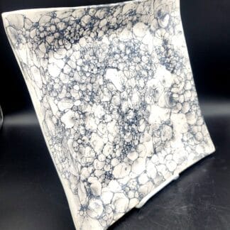 Black Bubbles Square Platter