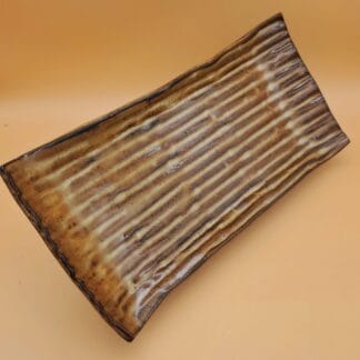 Brown Airbrushed Textured Rectangle Platter