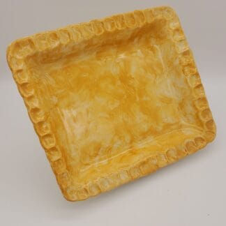 Golden Brushed Rectangle Dish