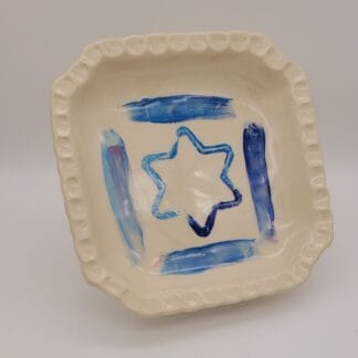 Star of David Deep Square Dish