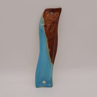 Blue/Cream/Brown Mezuza Cover (Small)