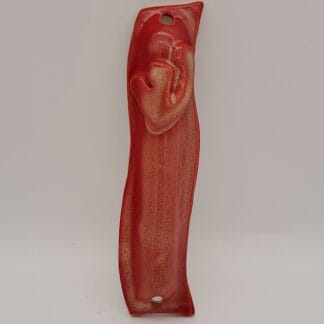 Red Airbrushed Mezuza Cover (Small)