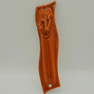 Orange Airbrushed Mezuza Cover (Small)