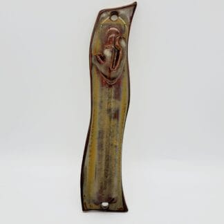 Brown Airbrushed Mezuza Cover (Large)