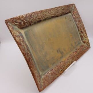 Brown Texture Airbrushed Rectangle Platter