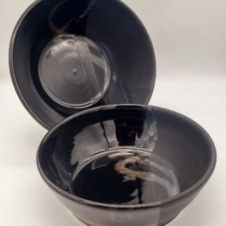 Black Matt/Gloss Cream Splash Bowl