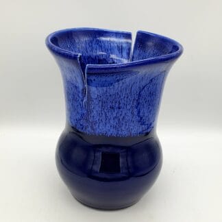 Cobalt/Light Blue Drip/Split Rim Vase