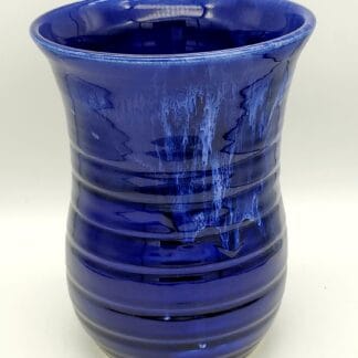 Cobalt/White Drips Vase