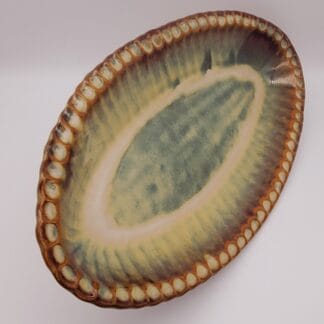 Brown/Cream Airbrushed Deep Oval Platter