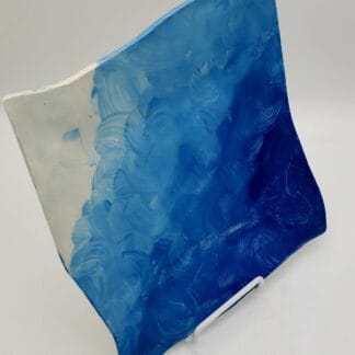 Blue Shades Brushed Square Platter
