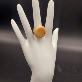 Tan/Red/Orange Speckle Ring