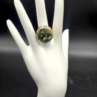 Gray/Cobalt/White Burst Ring
