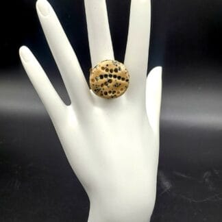 Gray/Cobalt/White Textured Burst Ring