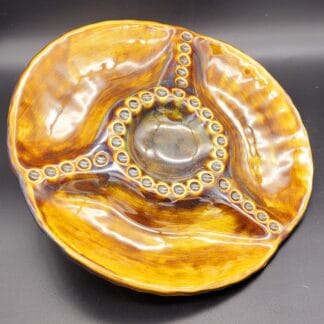 Brown Round 4 Divider Dish
