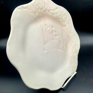 White/Light Pink Textured Platter