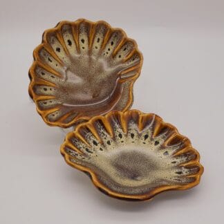 Amber/Cream Airbrushed Shell Dish