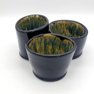 Black/Gray/White Burst 3 Divider Dish