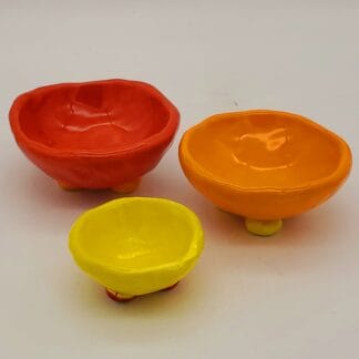 Red/Orange/Yellow 3 Piece Dish Set