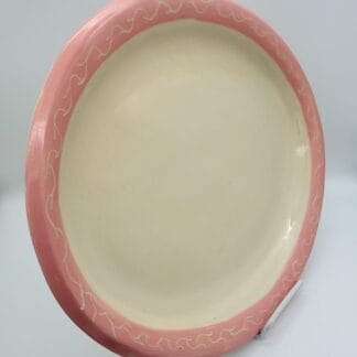 Pink Rim Oval Platter