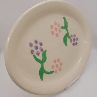Light Purple/Pink Flowers Oval Platter