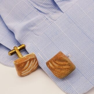 Stoney Brown/Gray Textured Square Cufflinks