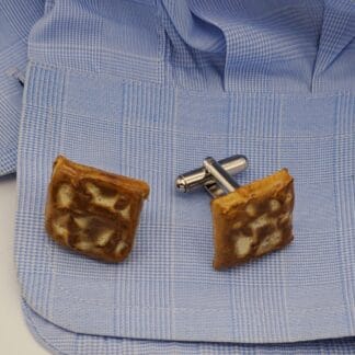 Light Brown/Cream Textured Square Cufflinks