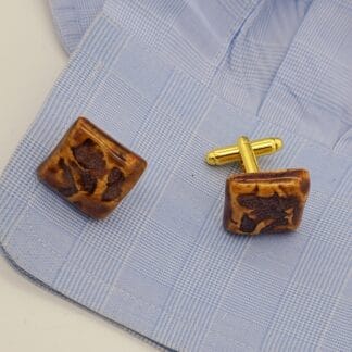 Raisin Textured Square Cufflinks
