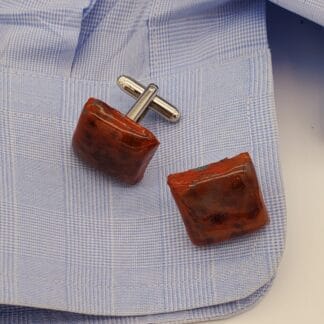 Terra Cotta Speckled Square Cufflinks