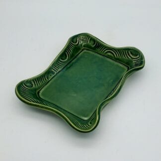 Green Rectangle Textured Edge Dish