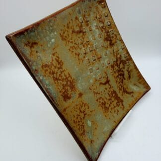 Brown Airbrushed Textured Square Platter