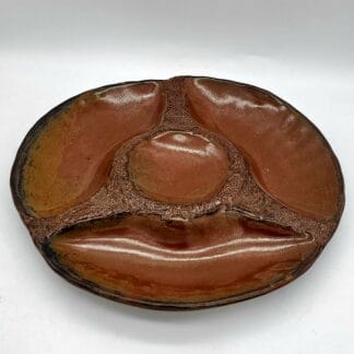 Remy Red Textured Round 4 Divider Dish