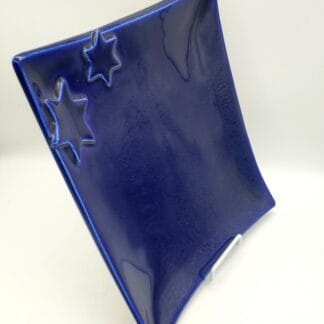 Cobalt Star of David Square Platter